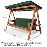 Hecht Hollywoodschaukel Bahara Lux Garten-Schaukel Meranti-Holz 4-sitzer - 4