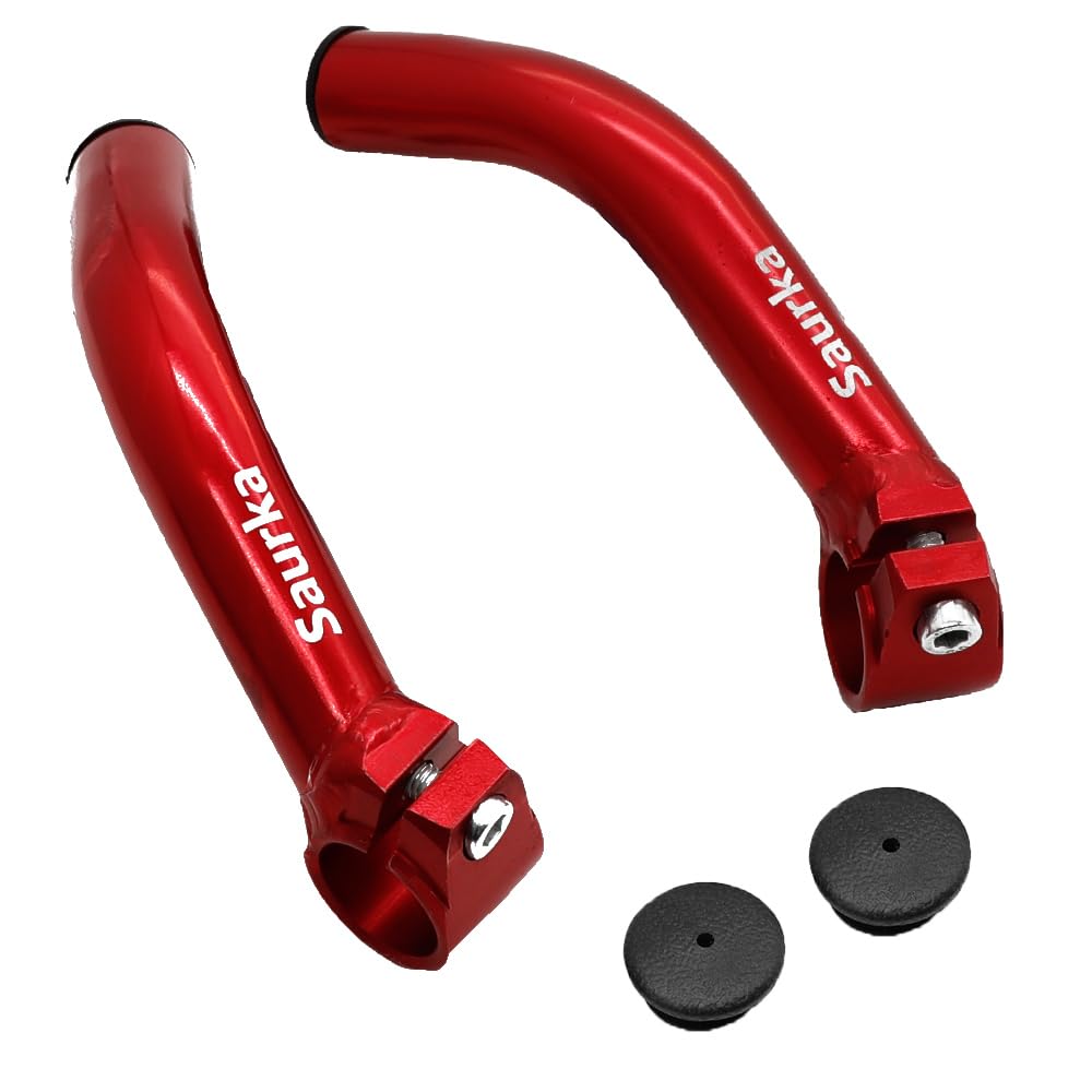 Thinvik Bike Bar Ends, Aluminium Alloy MTB Bicycle Handlebar Ends, Bike Bar Extender, Black