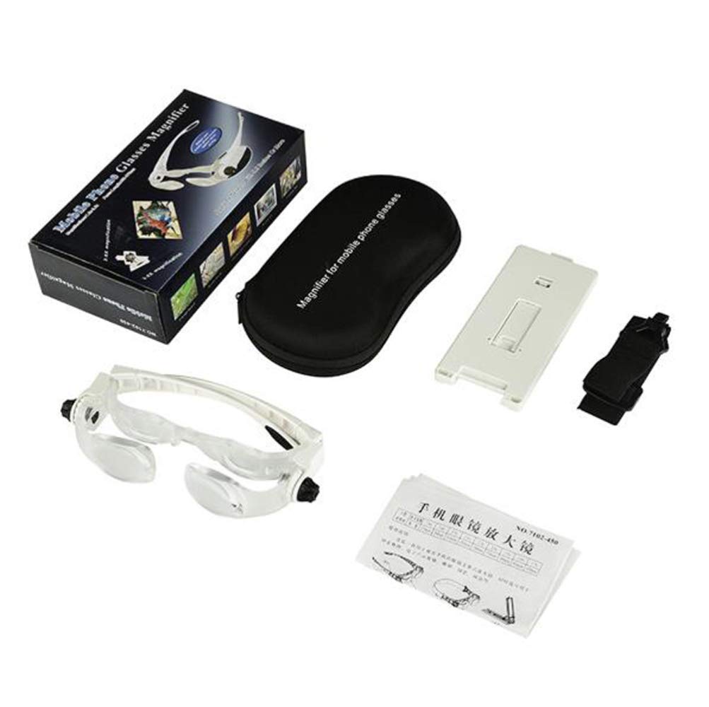 Kopfmontierte Lupe, 3.8X Freihandlupe Für Elektronik Wimpern Basteln Schmuck Schaltungen Uhrenreparatur