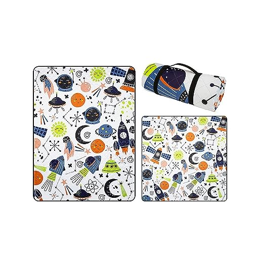 Mantas de picnic, rectangulares, impermeables al aire libre, portátiles, cómodas, duraderas, estera de picnic gruesa de 3 capas for fiestas en la playa, mantas for acampar ( Color : C , Tamaño : 79x79