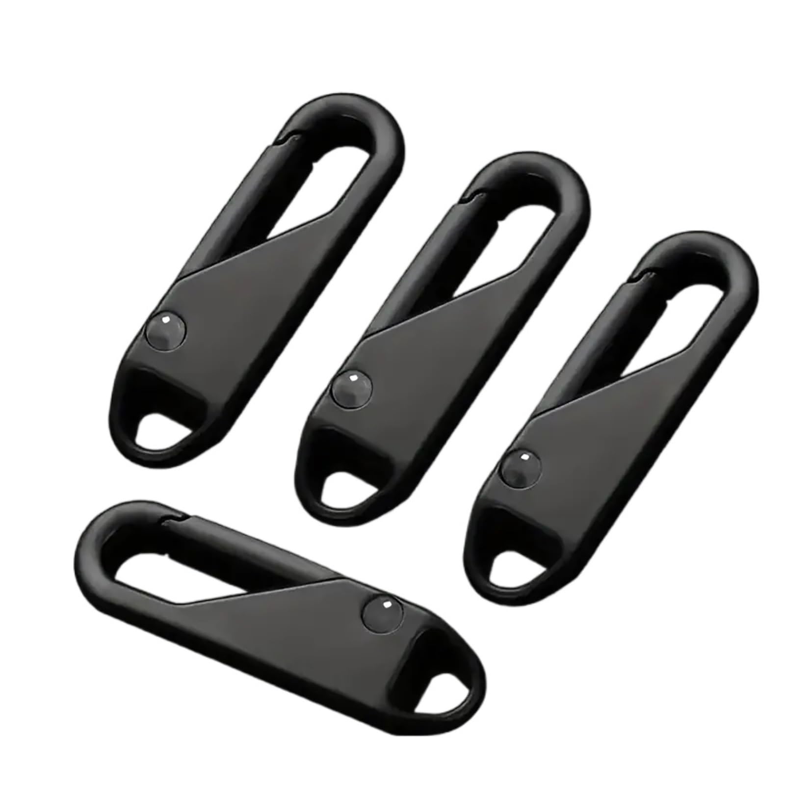 Zipper Pull Replacement Parts, Zipper Pulls 40pcs Multicolor Easy Install Reusable Bags Backpacks Boots Wallets Clothes(Black)