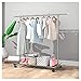 XCTLZG Wieszak na ubrania na kółkach, drążek na ubrania z półką na buty, do sypialni, salonu, łatwy w montażu (rozmiar: B 240 cm) (B)