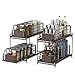 2er-Set Unter Waschbecken Regal, 2 Etagen Ausziehbare Küchenschrank-Organizer,für Küche, Schrank, Arbeitsplatte, Bad naufbewahrung(Kupferfarben)