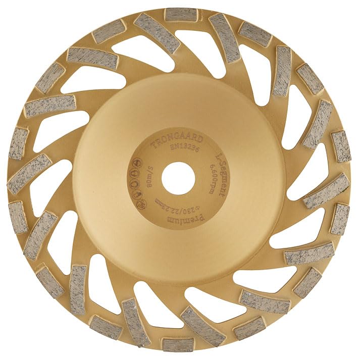 TRONGAARD Disque abrasif diamanté de qualité supérieure - 230 mm / 22,23 mm / 30 mm