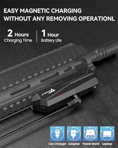 VOTATU PL50S 1450 Lumens Weapon Light with Pressure Switch, Rechargeable Picatinny Flashlight for Rifle, Magnetic USB Rechargeable, Tactical High/Low Modes