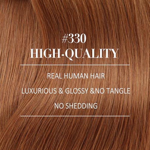 Image of YoungSee Copper Wire Hair Extensions Real Human Hair Colored Copper Invisible Wire Hair Extensions for Women Dyable Fish Line Hair Extensions 20inch 105g