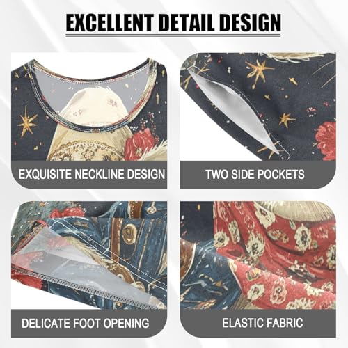 Pajama Sets Short Sleeve Western Cowboy Ferret Soft Cotton Summer Sleepwear 2 Piece PJS Size 5-14T3