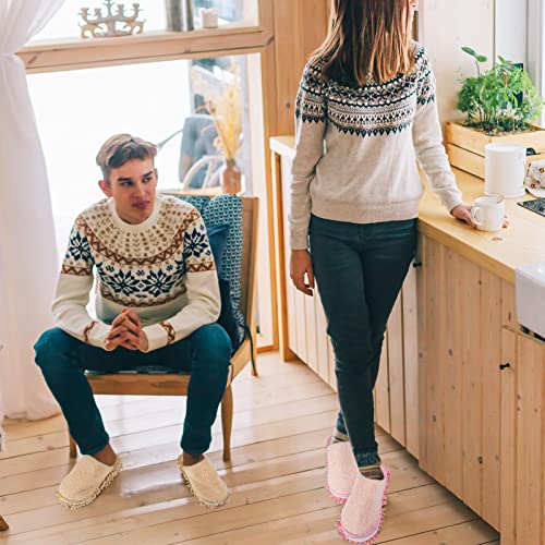 Jecery 2 Pairs Mop Slippers Microfiber Cleaning Dusting Mop Slippers Unisex House Washable Mopping Slipper Household Medium #TOP6