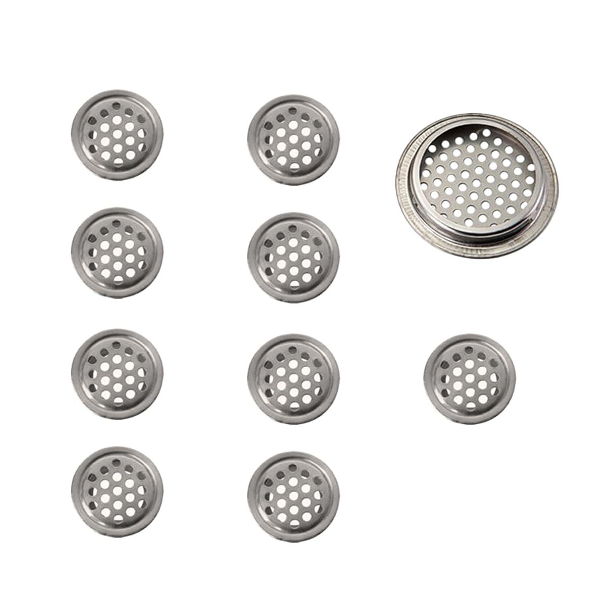 10x Circular Air Vent Cover, Avoid Odour for Wardrobe Cupboard, 25mm Fit