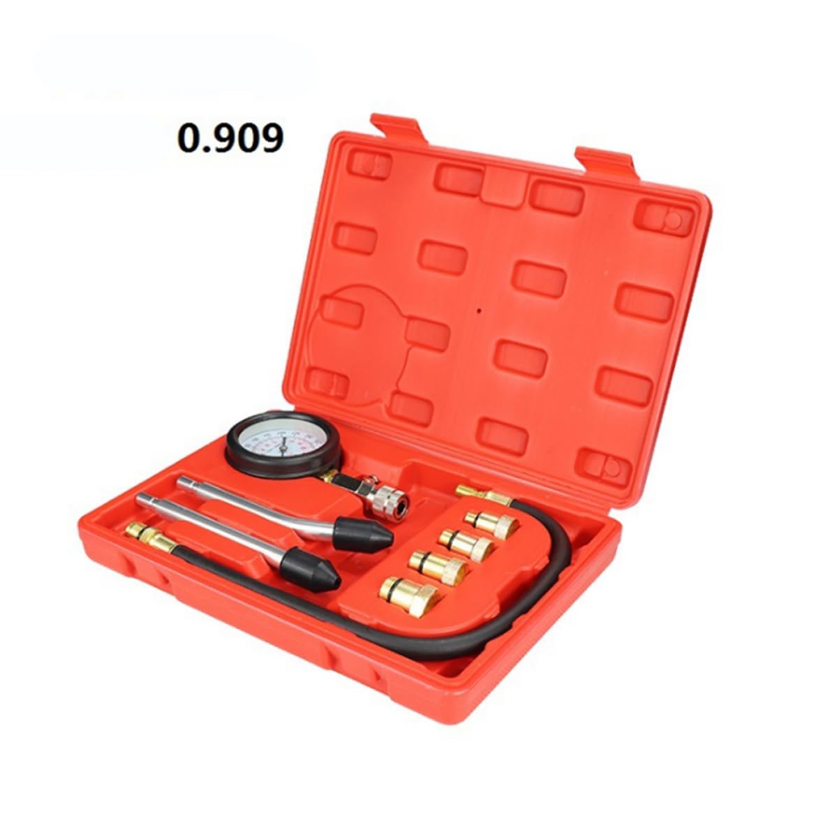 Cabilock Car Compression Tester Kit Multi-Function Cylinder Pressure Gauge for Automotive and Motorcycle Use Includes Adapters for Precision Pressure Measurement