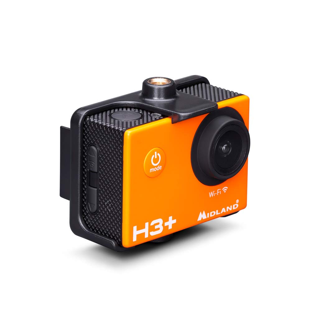 Midland - Action Cam H3+ Videocamera Sportiva Full HD con Stabilizzatore, Wi-Fi e Dash Cam, Fotocamera 16MP - Macchina Fotografica Subacquea, Funzione Rilevamento Movimento, Custodia Waterproof 30m