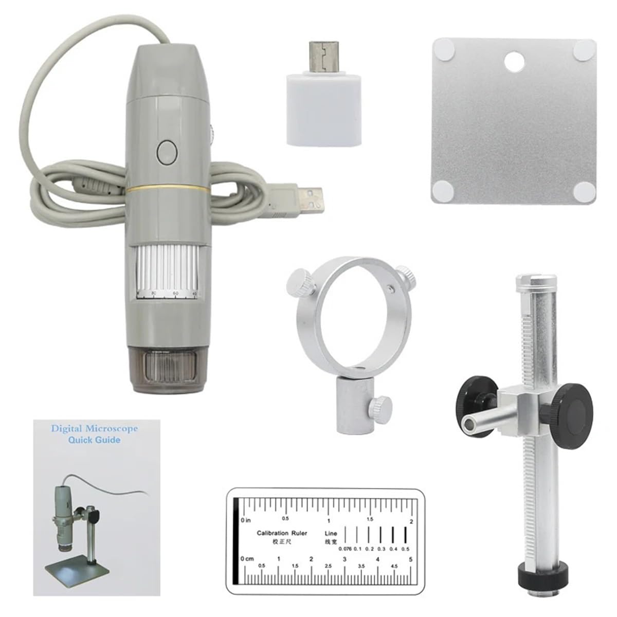 Microscopio Microscopio USB de luz polarizada de 500 aumentos, cámara de vídeo Digital de 5,0 MP con 8 LED Aptos for Pruebas de semiconductores