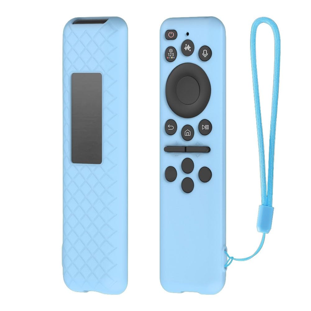 Funda de silicona a prueba de golpes BN59-01432A / BN59-01480L mando a distancia por voz, textura antideslizante, diseño ligero, compatible con mandos a distancia de TV, color negro