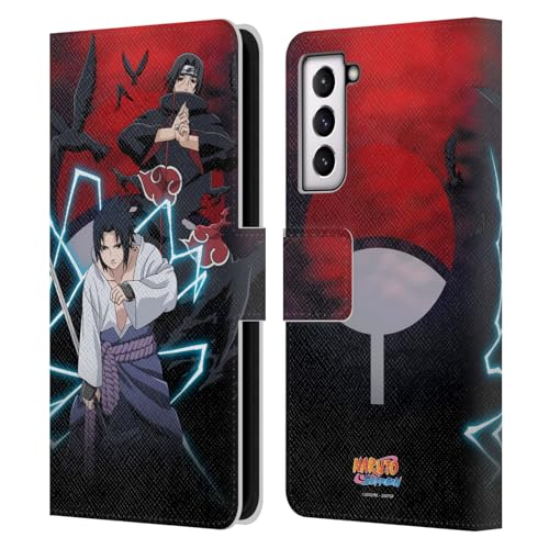 Étui portefeuille Naruto pour Samsung S21 protection cuir Sasuke Itachi