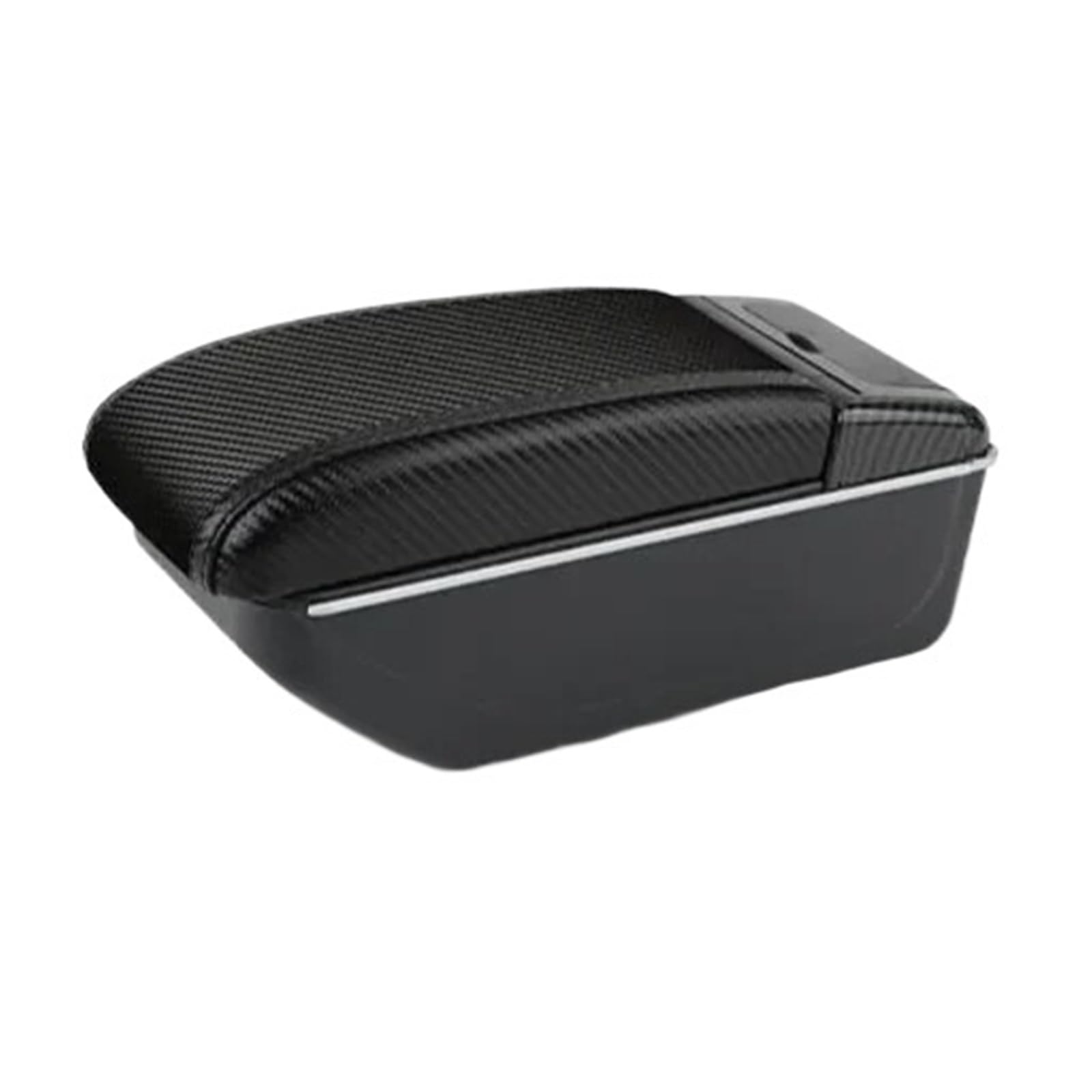 UMDJJU For Suzuki For Jimny JB74 JB64 2018-2023 Carbon Fiber Armrest Box Car Central Storage Retrofit With USB Accessories Car Centre Console Armrest Box(B black line No USB)