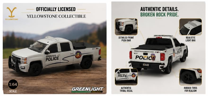 Greenlight 2014 Chevy Silverado Policía 1:64 Coleccionable miniatura 2