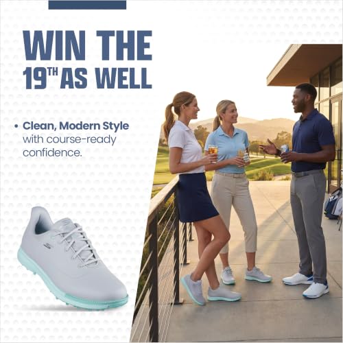 Image of Skechers Women's Jasmine Waterproof Golf Shoe | Golf, Waterproof, ECO FLIGHT Cushioning, GRIPFLEX Outsole, Light Weight, Replaceable Softspikes