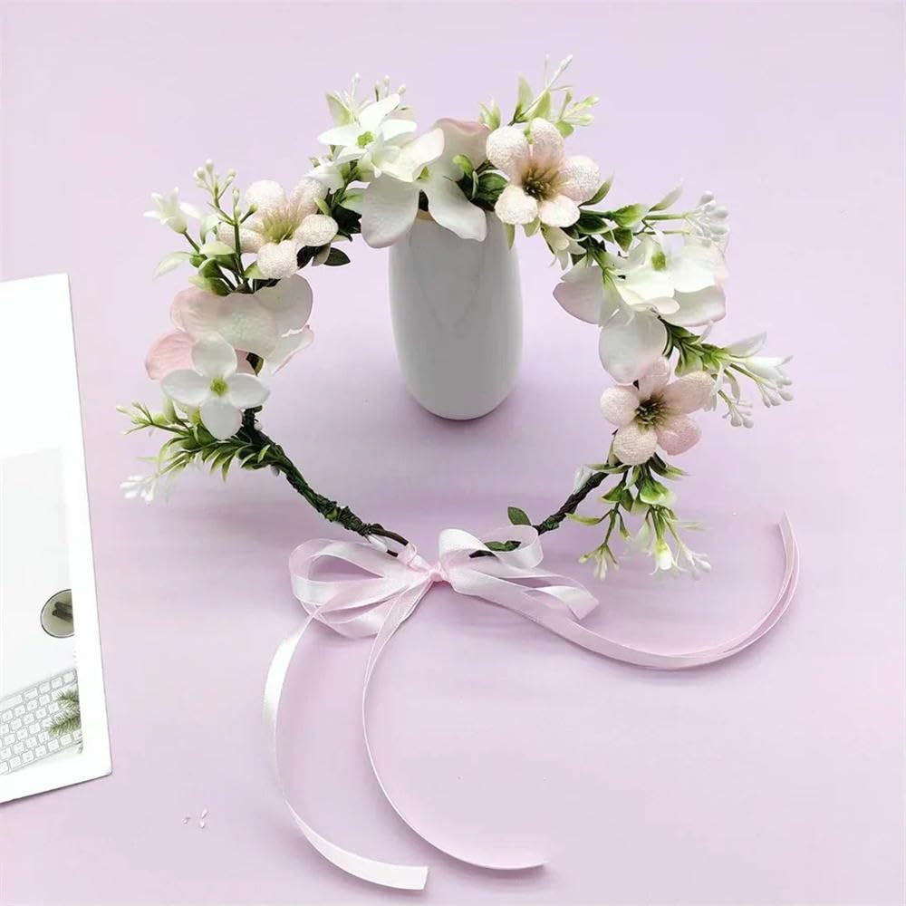 20 piezas guirnalda de rosas de moda para dama de honor, flores, diadema para el cabello, para viajes al aire libre, guirnalda de rendimiento, tocado
