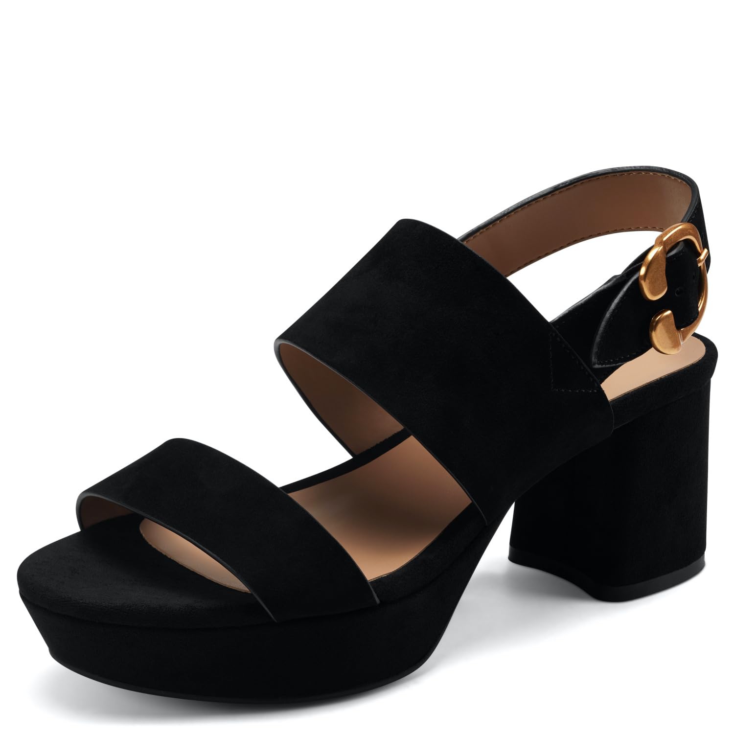 Photo 1 of Aerosoles CARIMMA Black Suede Platform Sandal, 10M