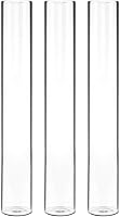 Kingbuy 3-Pack 6.7 Inch Clear Glass Test Tube Replacements for Propagation Planters, Hydroponic Vases & Terrariums
