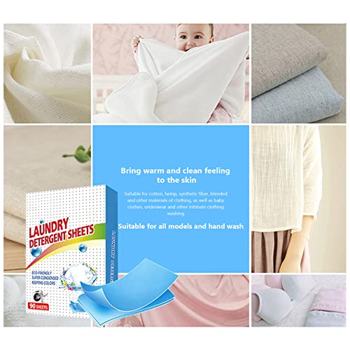 Laundry Detergent Sheets 90PCS Washing Detergent Sheet Deep Stain Removal Laundry Sheets Detergent Strip Laundry Soap Sheet for Home Travel - Image 3