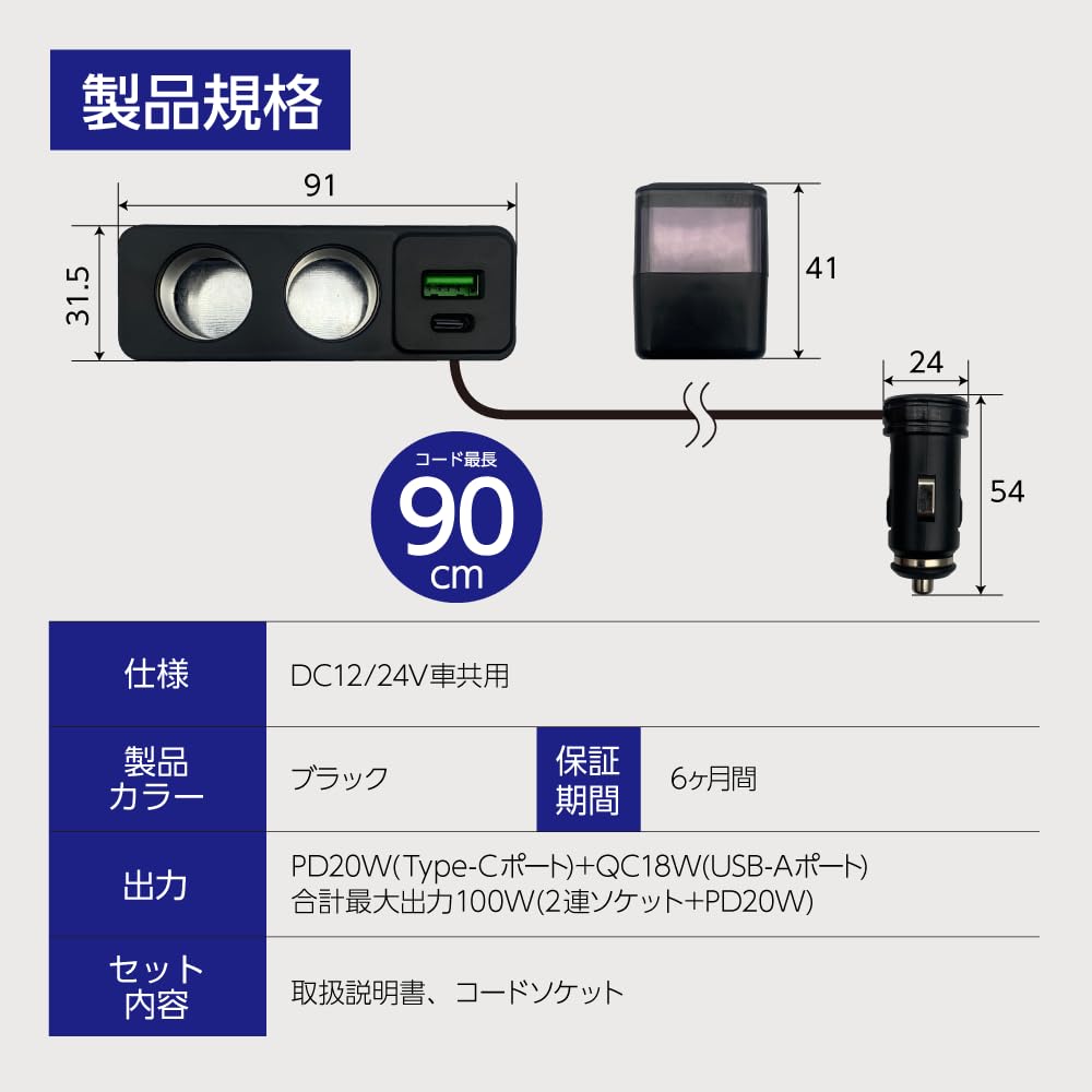 Amazon.co.jp: idegia スケルトン2連コードソケット+2USBポート