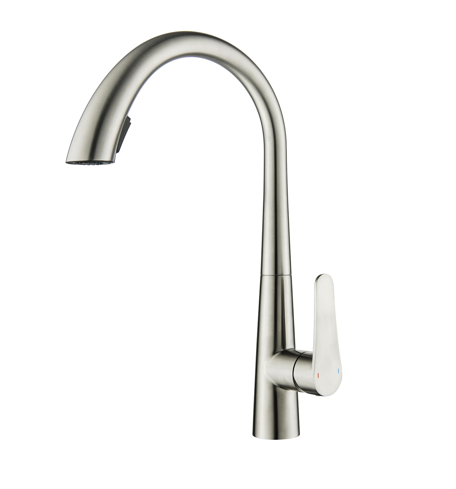Kitchen Tap, 2 Water Mode Pull Out Sprayer, Retractable and 360 Swivel, Brushed Nickel Kitchen Mixer Tap