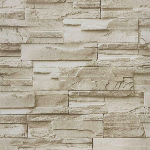 Stone Brick Wallpaper Peel and Stick, Brick Contact Paper for