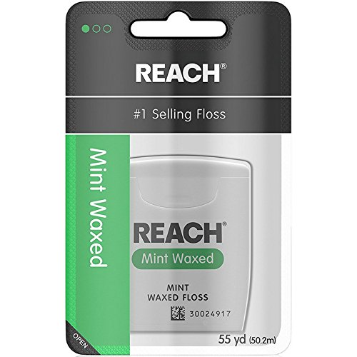 REACH Mint Waxed Floss 55 Yards (Pack of 8)