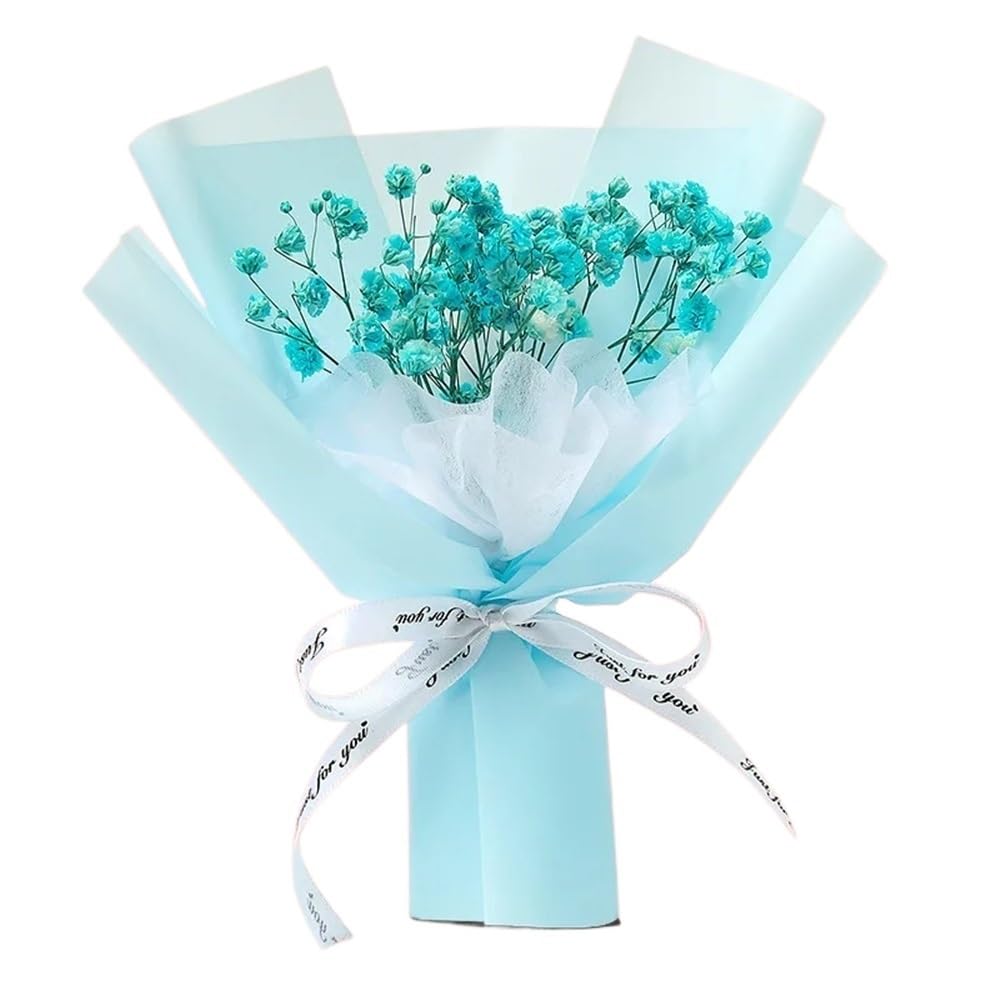 Boîte de 4 Bouquets de Fleurs séchées, Mini Bouquet de Fleurs séchées, Bouquet Miniature rempli d'étoiles Rose Bleu Orange