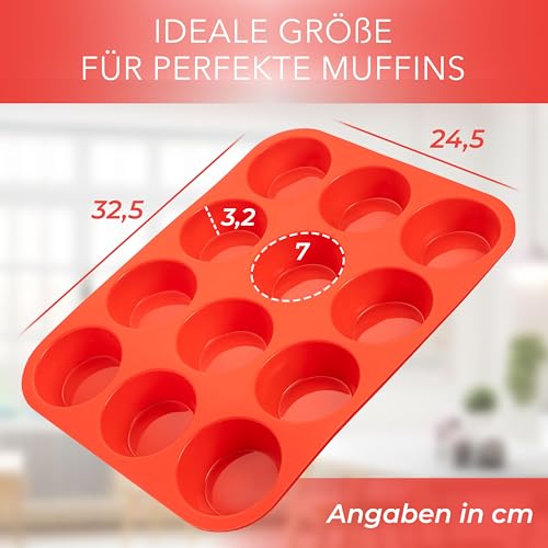 Muffinform Avana Muffinblech aus Silikon für 12 Muffins, BPA-frei