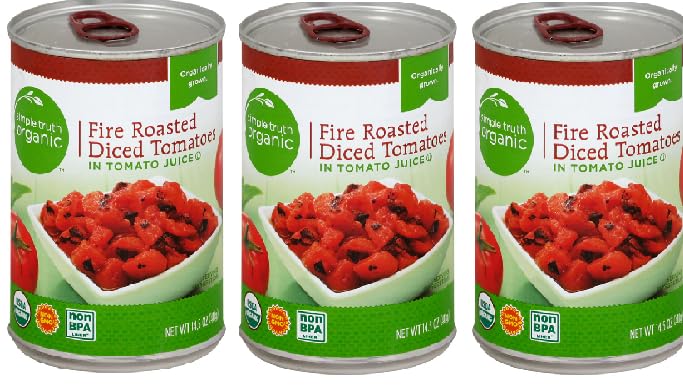 Organic Fire Roasted Diced Tomatoes (3 Cans, 14.5 oz. each)