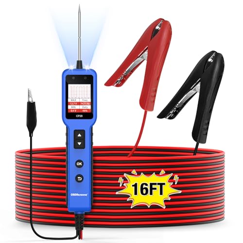Image of OBDResource Automotive 24V Car Power Circuit Probe Tester with LCD Display | Circuit Tester, 12V 24V Electrical Diagnostic Tool with Illuminating Lights, Component Activation (CP20)