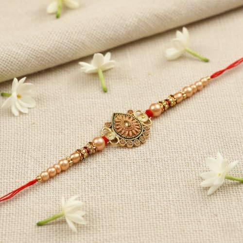 Image of WoWsome Rakhi | Traditional Flower Rakhi For Brother's /Bhai On Rakshabandhan
