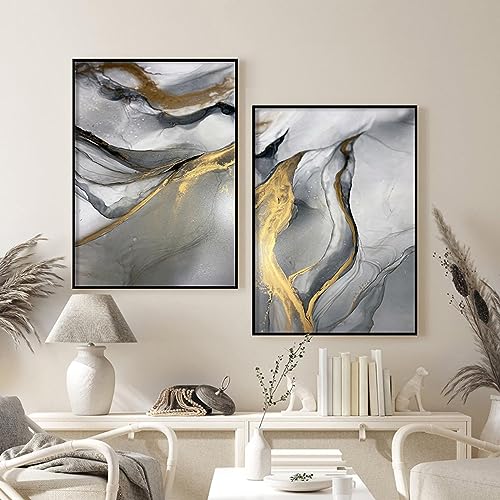 Toile peinture impression photo KEBIA haut de gamme style abstrait marbre aquarelle