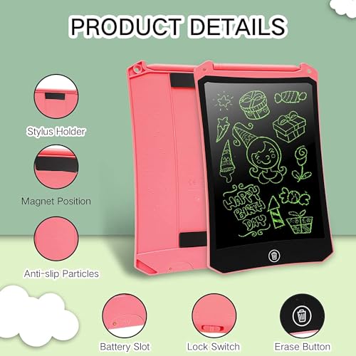 PINKCAT 3PCS LCD Writing Tablet, Doodle Board Gifts Drawing Pad for Kids Repeat Graphic Tablet Learning Educational Toy - Image 3