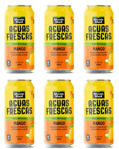 Minute Maid Aguas Frescas Mango Cans, 16 Fl Oz, 6 Pack