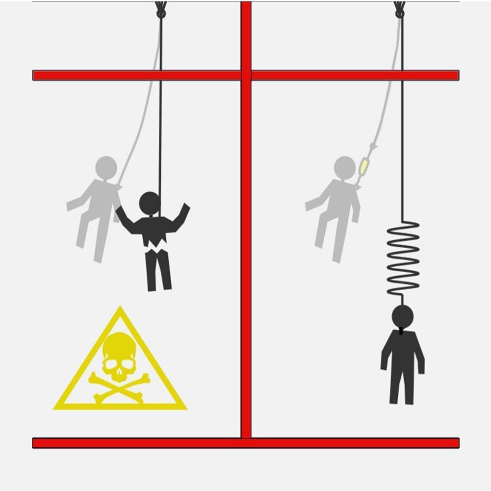 SwaYve Cinturón de Seguridad para Trabajos Aéreos, Kit de Arnés de Seguridad, Kit de Protección Contra Caídas, Cuerda de Rescate, Arnés de Escalada Al Aire Libre, Cinturón de Seguridad para Trabajar,