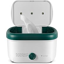 Baby Wipe Warmer with UV-C Light, Large Capacity &amp; Comfort-Temp Heating | Auto Shut-Off, Night Light | UV-Assisted Hygiene, Keeps Wipes Warm &amp; Moist