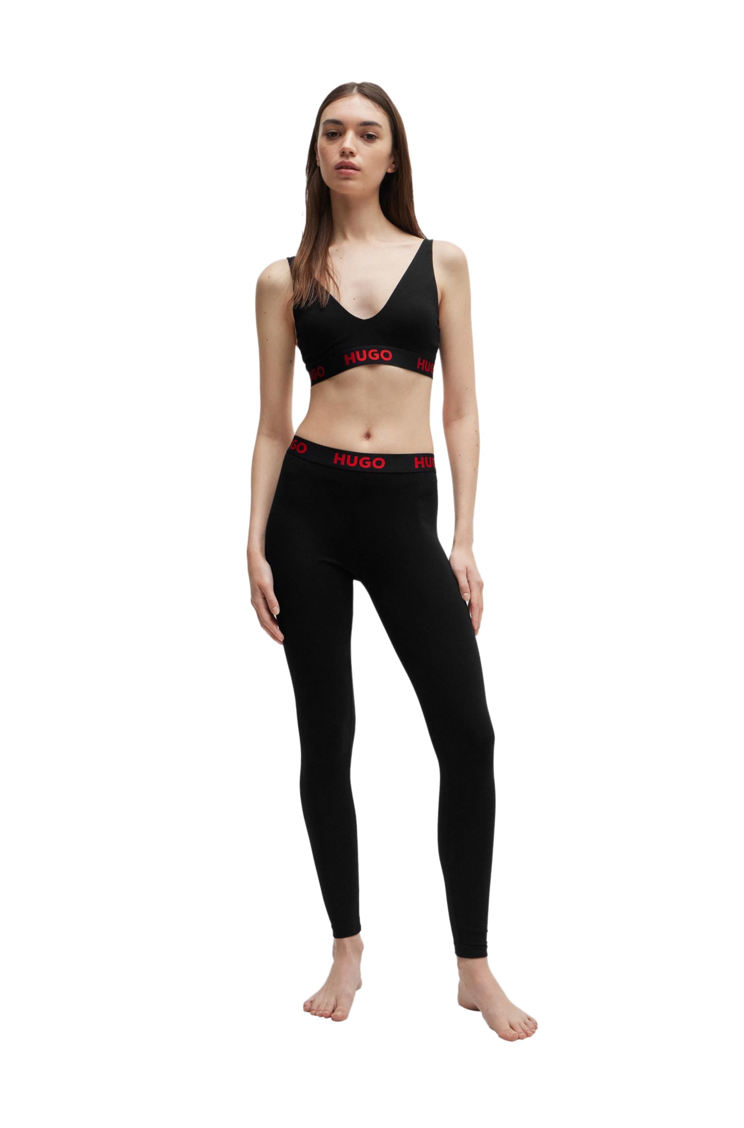 HUGO Sporty Logo_leggings - LOUNGWEAR_LEGGINGS Kobiety