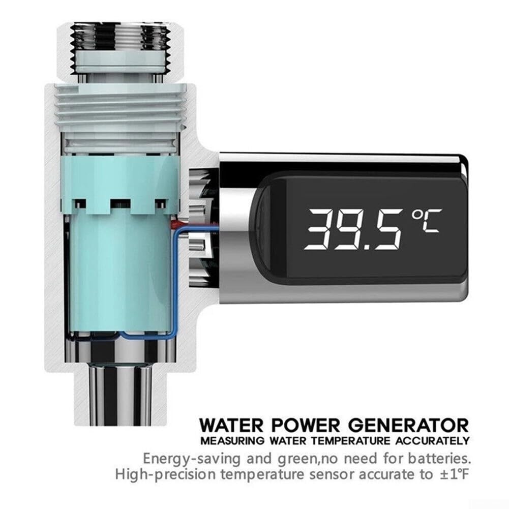 Wasserthermometer, Digitales Duschtemperatur-Wasserthermometer, Bad-LED-Anzeige, Wasserthermometer, Echtzeitüberwachung