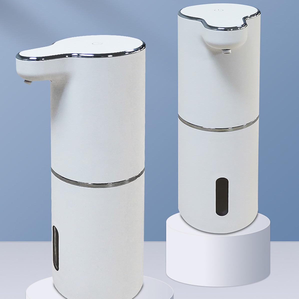 TEHAUX Dispenser Automatico Sapone Liquido Bianco Abs Sensore Infrarosso | Regolazione a Tre Livelli, Ricarica Usb, Controllo Touch, per Bagno Cucina Hotel Ristorante