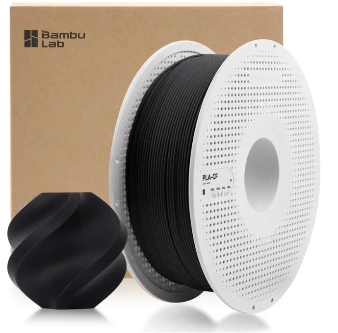 Image of 3IDEA Bambu Lab PLA-CF 3D Printing Filament - Black, Reusable Spool 1KG