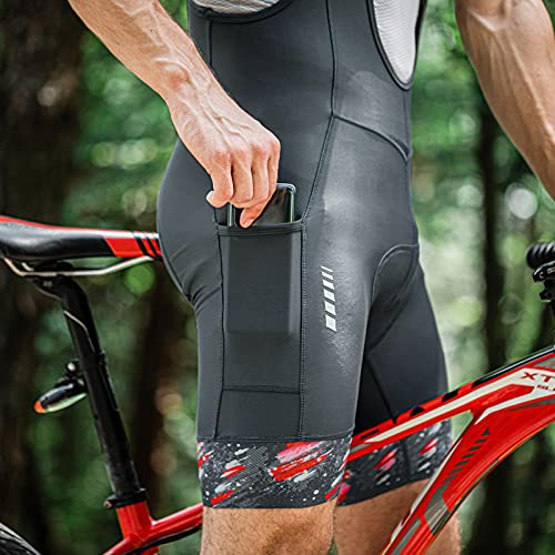 image for Przewalski Men's Cycling Bib Shorts 4D Padded Bicycle Biking Bibs Pock