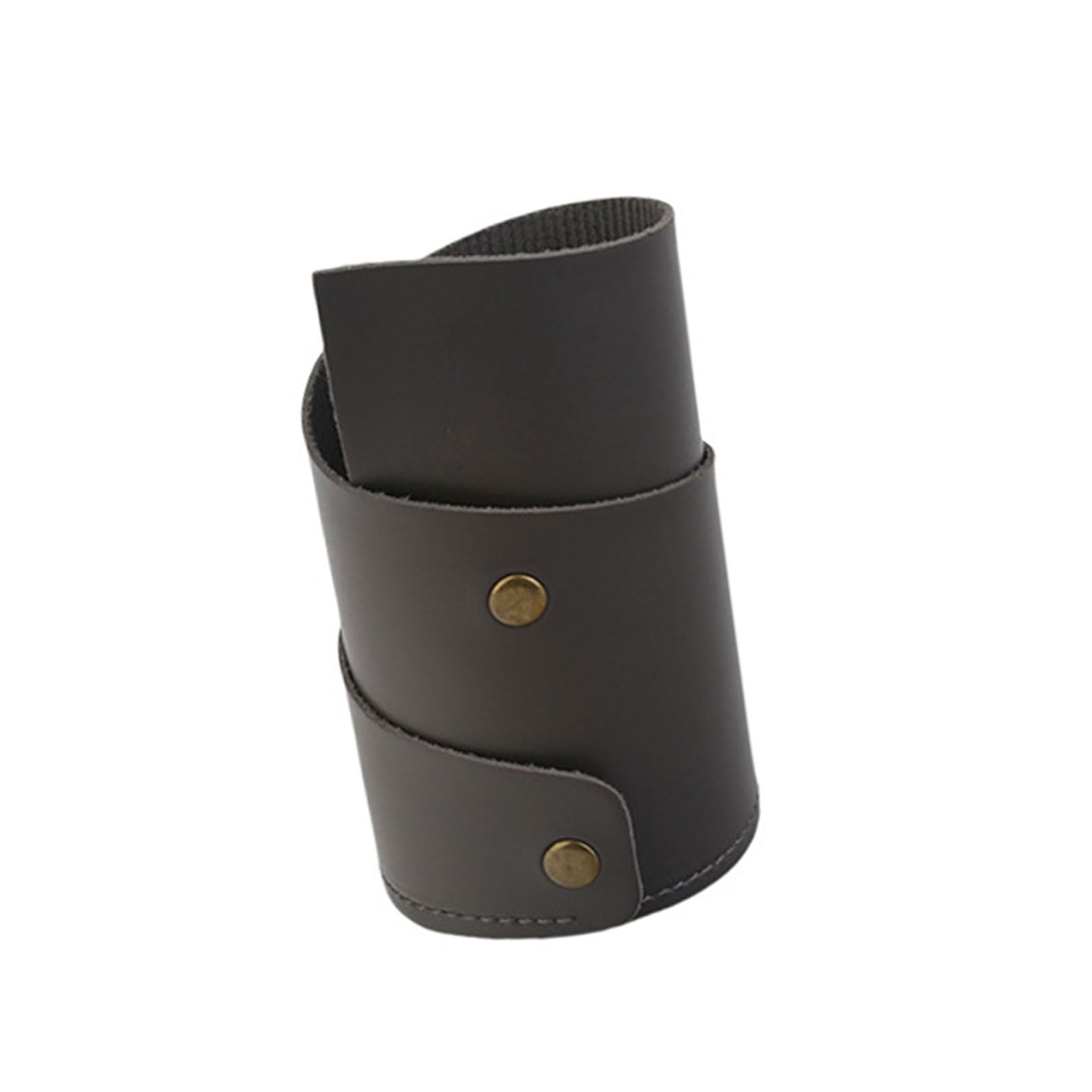 HZBB Multifunctional Desktop Pen Organizers Leather Cup Storage Container Makeup Brush Organizers Tabletop Pencil Cup Leather Stand