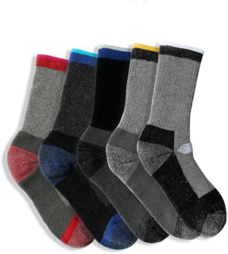 HBJWOV Unisex Wool Cushioned Hiking Socks for Men Women Wool Socks Trekking Outdoor Winter Warmer EU 35-47(Black,EU (43-47))