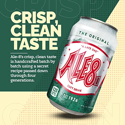 Ale 8 One Ginger Ale Soda With A Caffeine Kick & Hint Of Citrus - The Original Flavor - 12 Pack, Case Of 12 Oz Cans - Ginger Soft Drink, Pack Of 12 #TOP2