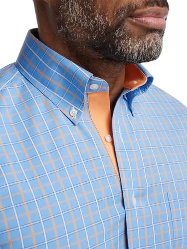 Paul Fredrick Men's Slim Fit Comfort Stretch Non-Iron Check Dress Shirt3