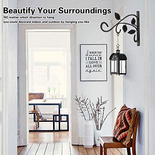 Axgo Hanging Plant Bracket, 12 Inches Wall Mount Hanging Plant Hook, Rust-Resistant Decorative Metal Plant Hanger For Hanging Plant Flower Lantern Bird Feeder Wind Chimes #TOP6