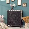 Phi villa entryway cabinet with doors rustic farmhouse buffet cabinet with storage entry living room bedroom 2 door accent cabinet black  urban country home decor